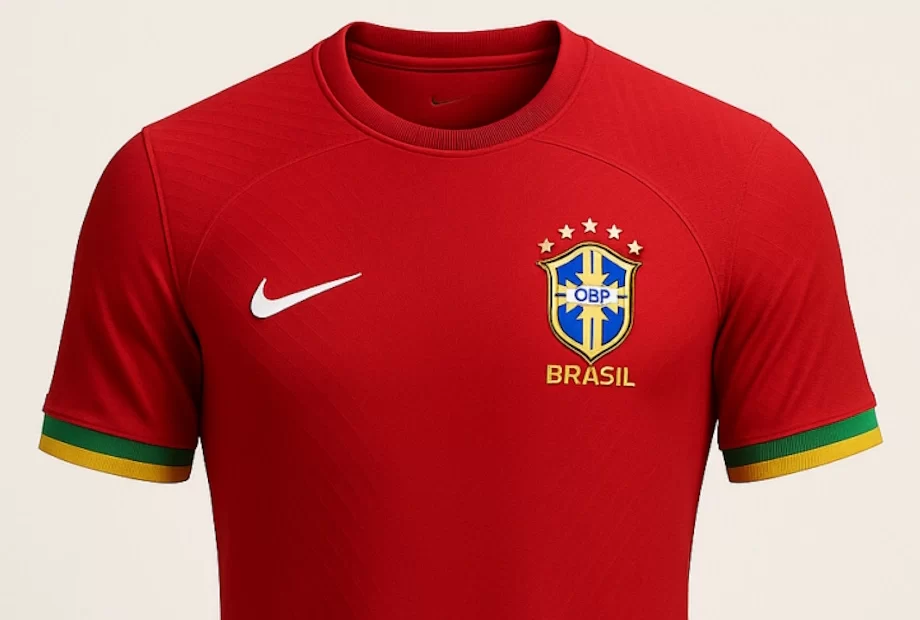 Camisa da seleção brasileira vermelha