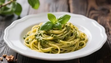 Receita Espaguete ao Molho Pesto