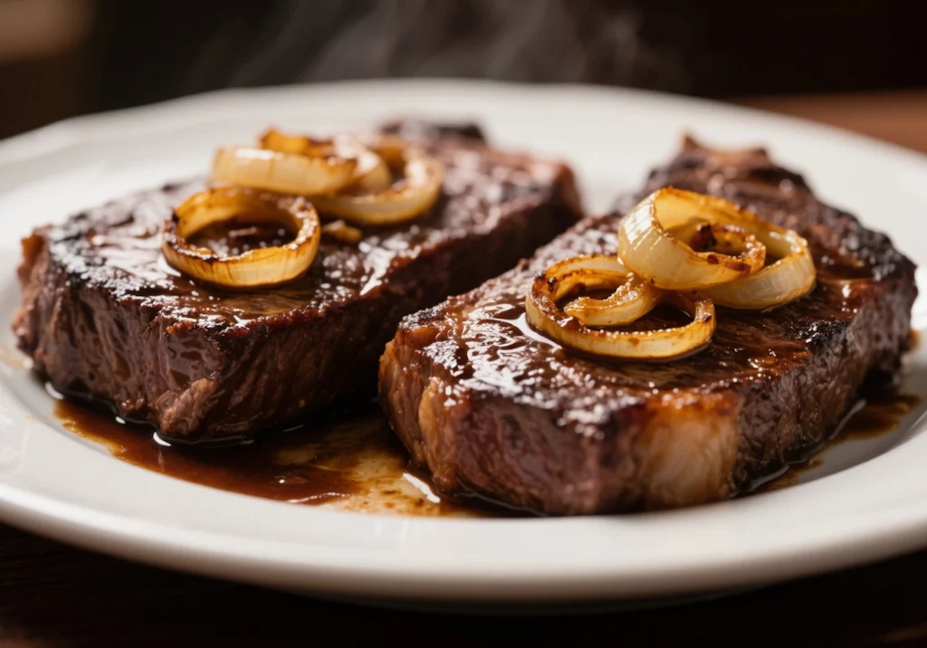 Receita de bife acebolado