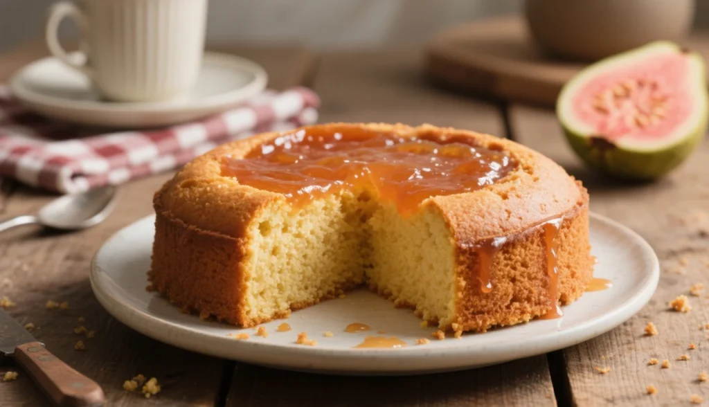 Receita de Bolo de Fubá com Goiabada no Liquidificador