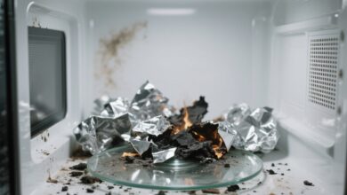 aluminio no microondas